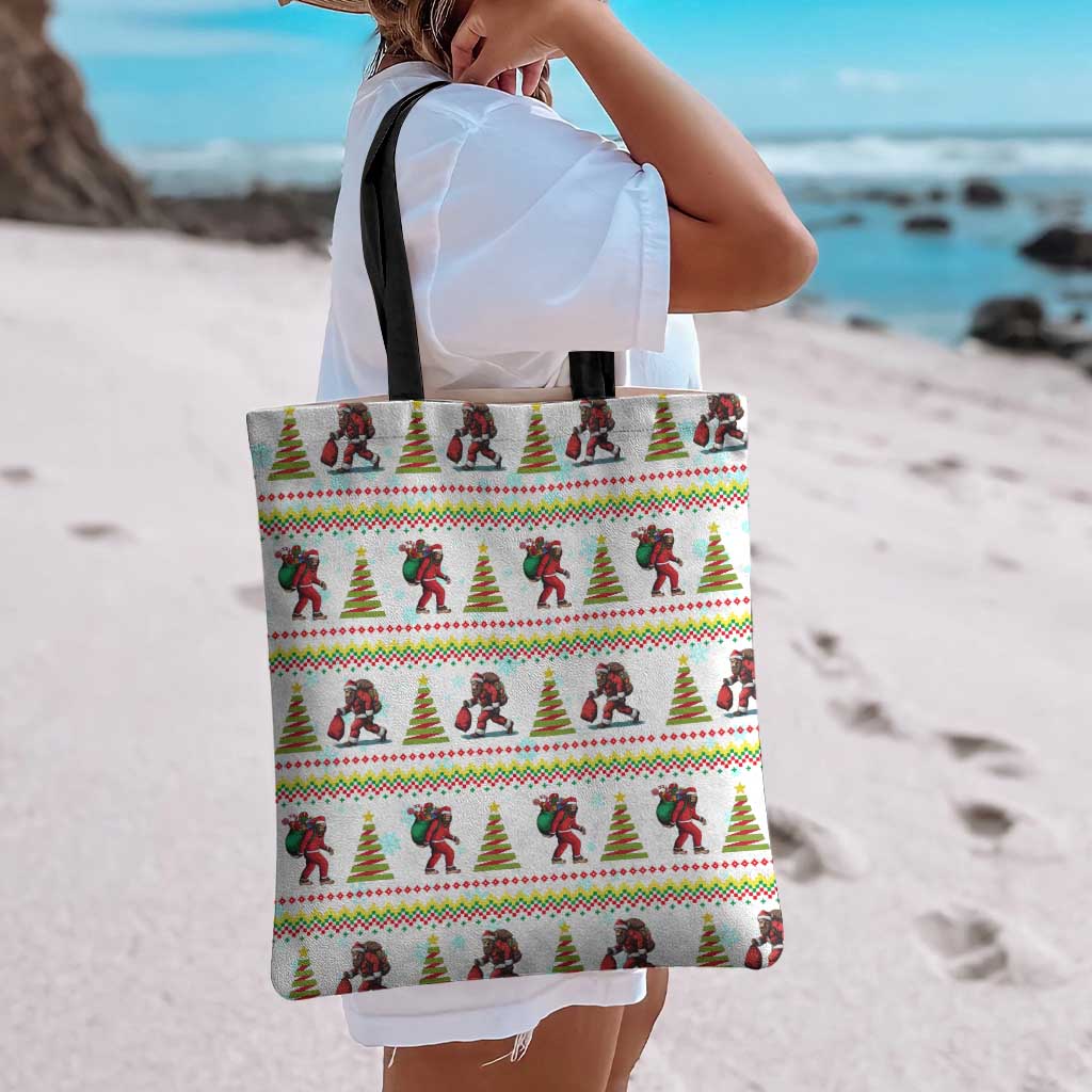Amazing Bigfoot Christmas Tote Bag Xmas Holiday Patterns - Wonder Print Shop