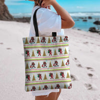 Amazing Bigfoot Christmas Tote Bag Xmas Holiday Patterns - Wonder Print Shop