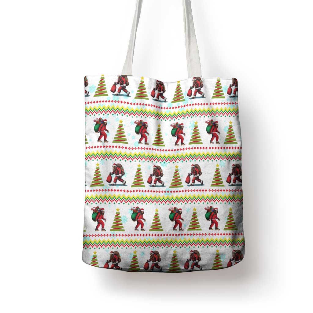 Amazing Bigfoot Christmas Tote Bag Xmas Holiday Patterns - Wonder Print Shop
