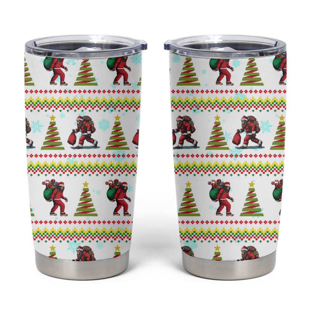 Amazing Bigfoot Christmas Tumbler Cup Xmas Holiday Patterns - Wonder Print Shop