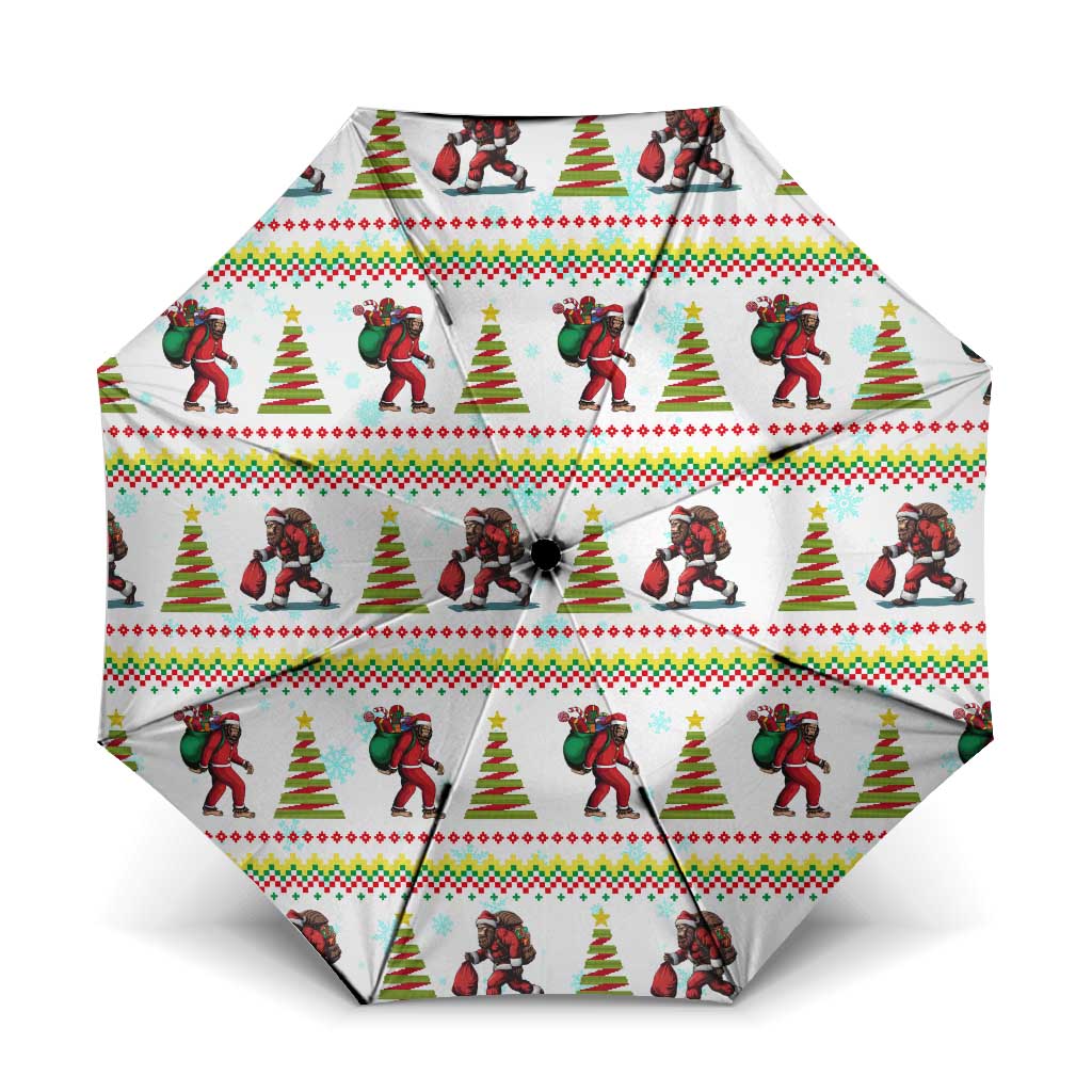 Amazing Bigfoot Christmas Umbrella Xmas Holiday Patterns - Wonder Print Shop