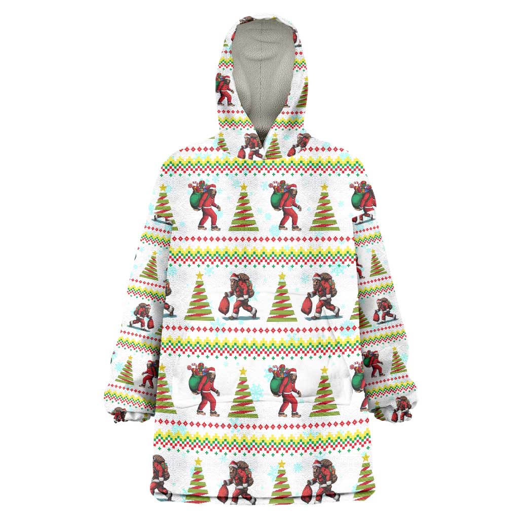 Amazing Bigfoot Christmas Wearable Blanket Hoodie Xmas Holiday Patterns - Wonder Print Shop