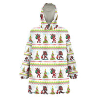 Amazing Bigfoot Christmas Wearable Blanket Hoodie Xmas Holiday Patterns - Wonder Print Shop