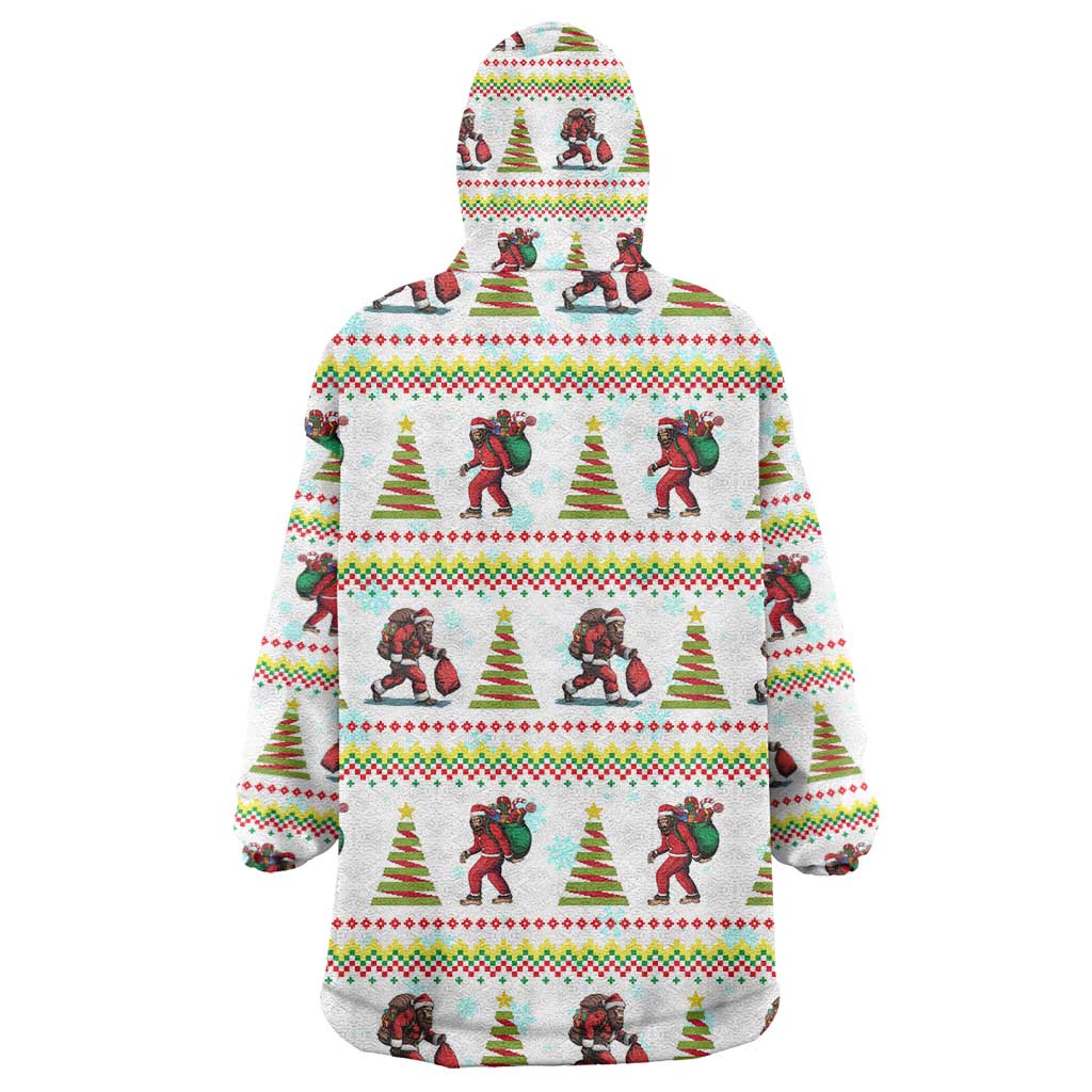 Amazing Bigfoot Christmas Wearable Blanket Hoodie Xmas Holiday Patterns - Wonder Print Shop