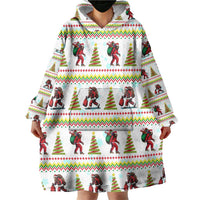 Amazing Bigfoot Christmas Wearable Blanket Hoodie Xmas Holiday Patterns - Wonder Print Shop