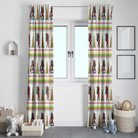 Amazing Bigfoot Christmas Window Curtain Xmas Holiday Patterns - Wonder Print Shop