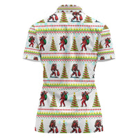 Amazing Bigfoot Christmas Women Polo Shirt Xmas Holiday Patterns - Wonder Print Shop