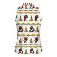 Amazing Bigfoot Christmas Women Sleeveless Polo Shirt Xmas Holiday Patterns - Wonder Print Shop