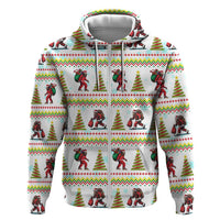Amazing Bigfoot Christmas Zip Hoodie Xmas Holiday Patterns - Wonder Print Shop