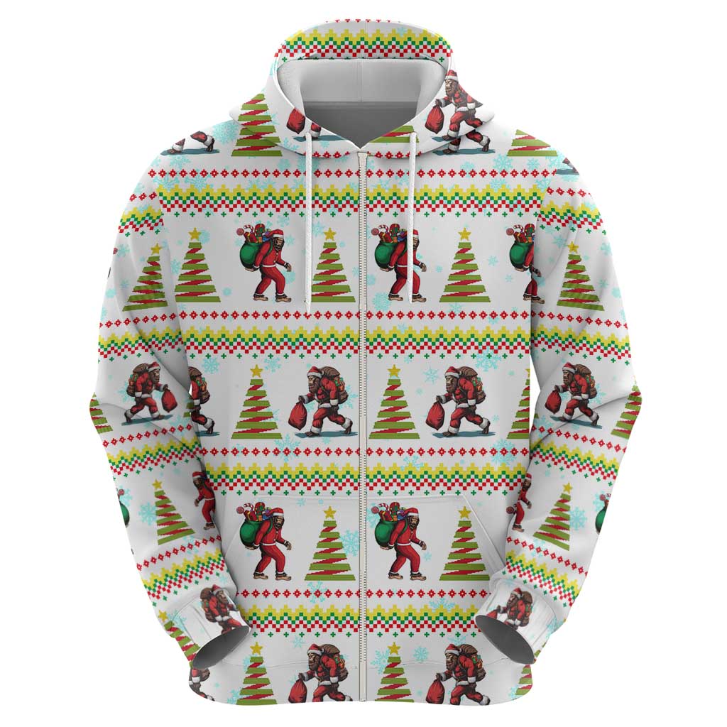 Amazing Bigfoot Christmas Zip Hoodie Xmas Holiday Patterns - Wonder Print Shop