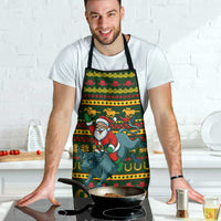 Amazing Cowboy Santa Claus Christmas Apron Xmas Holiday Patterns - Wonder Print Shop