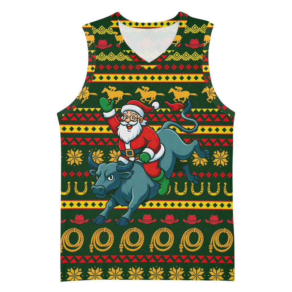 Amazing Cowboy Santa Claus Christmas Basketball Jersey Xmas Holiday Patterns - Wonder Print Shop