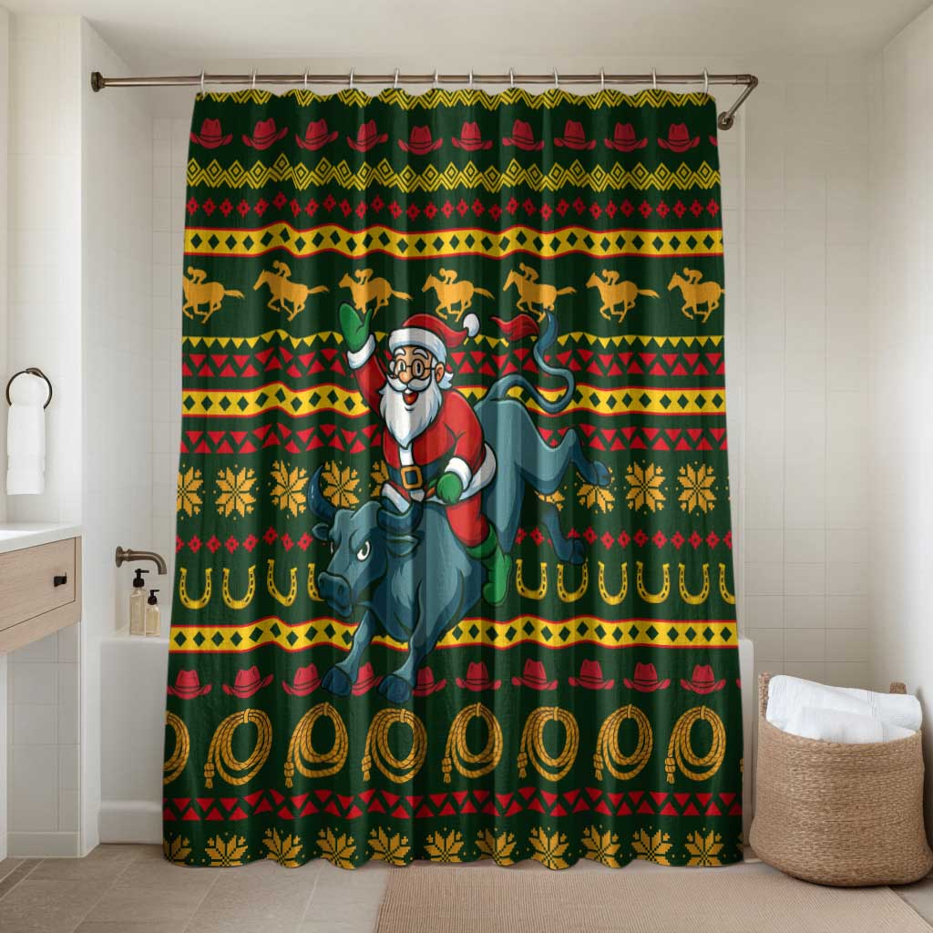 Amazing Cowboy Santa Claus Christmas Bathroom Set Xmas Holiday Patterns - Wonder Print Shop