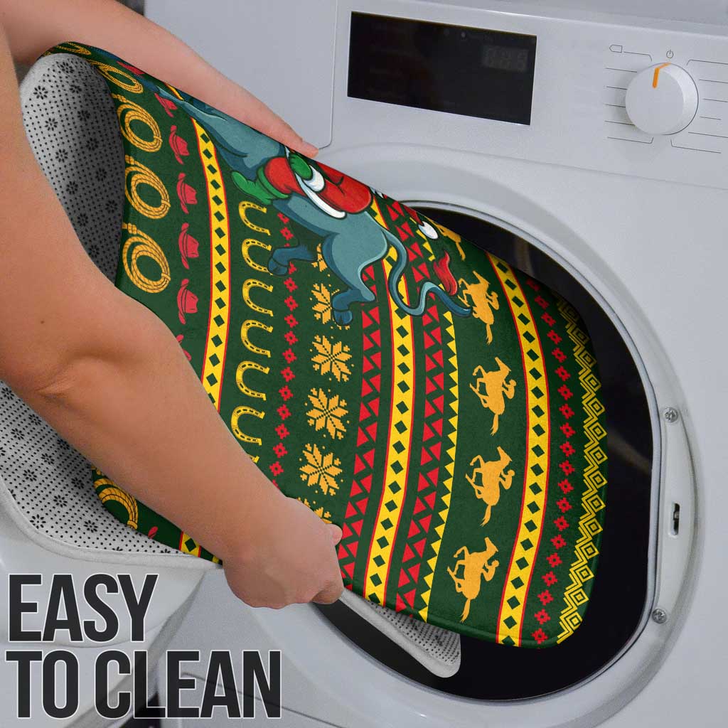 Amazing Cowboy Santa Claus Christmas Bathroom Set Xmas Holiday Patterns - Wonder Print Shop