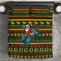 Amazing Cowboy Santa Claus Christmas Bedding Set Xmas Holiday Patterns - Wonder Print Shop