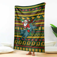 Amazing Cowboy Santa Claus Christmas Blanket Xmas Holiday Patterns - Wonder Print Shop