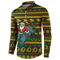 Amazing Cowboy Santa Claus Christmas Button Sweatshirt Xmas Holiday Patterns - Wonder Print Shop