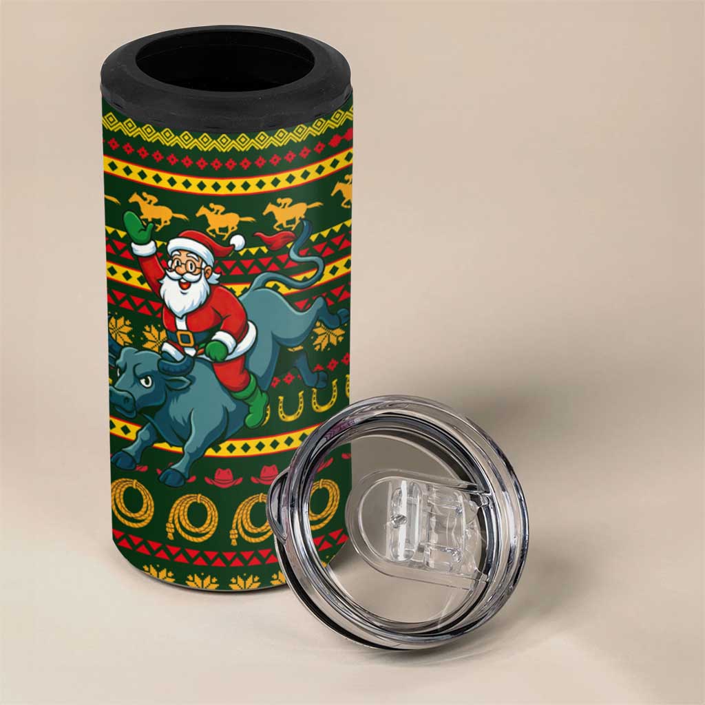 Amazing Cowboy Santa Claus Christmas 4 in 1 Can Cooler Tumbler Xmas Holiday Patterns - Wonder Print Shop