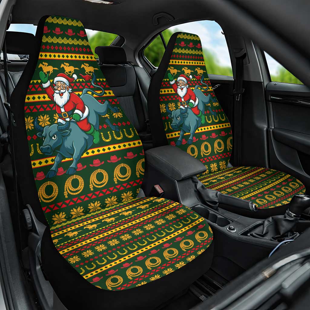 Amazing Cowboy Santa Claus Christmas Car Seat Cover Xmas Holiday Patterns - Wonder Print Shop