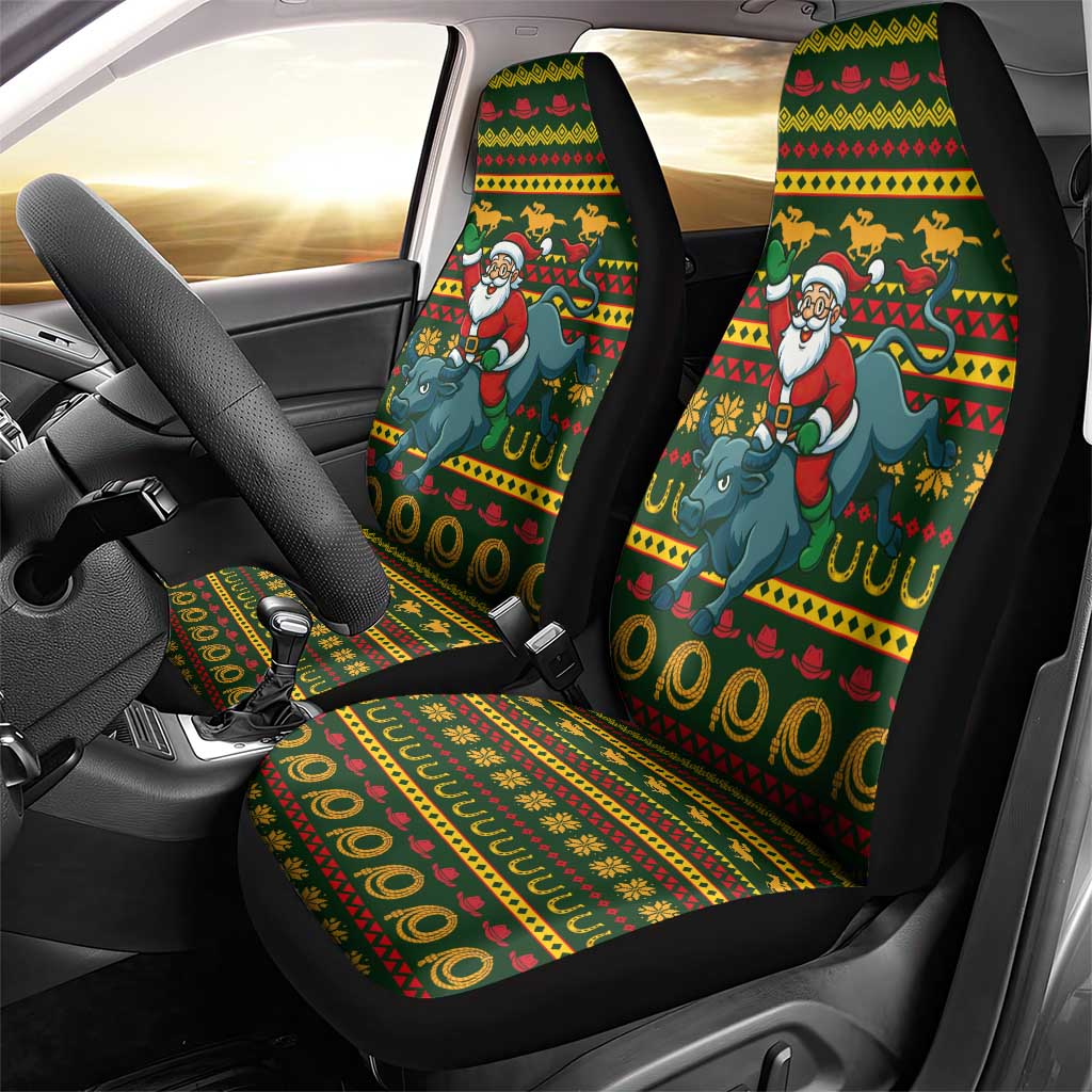 Amazing Cowboy Santa Claus Christmas Car Seat Cover Xmas Holiday Patterns - Wonder Print Shop
