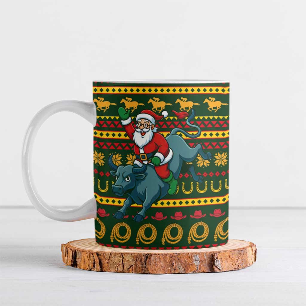 Amazing Cowboy Santa Claus Christmas Ceramic Mug Xmas Holiday Patterns - Wonder Print Shop