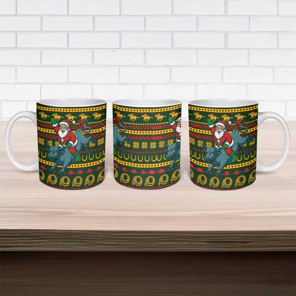 Amazing Cowboy Santa Claus Christmas Ceramic Mug Xmas Holiday Patterns - Wonder Print Shop