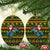 Amazing Cowboy Santa Claus Christmas Ceramic Ornament Xmas Holiday Patterns - Wonder Print Shop