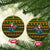 Amazing Cowboy Santa Claus Christmas Ceramic Ornament Xmas Holiday Patterns - Wonder Print Shop