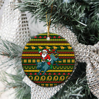 Amazing Cowboy Santa Claus Christmas Ceramic Ornament Xmas Holiday Patterns - Wonder Print Shop