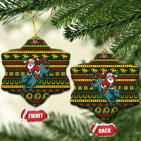 Amazing Cowboy Santa Claus Christmas Ceramic Ornament Xmas Holiday Patterns - Wonder Print Shop