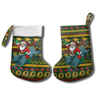 Amazing Cowboy Santa Claus Christmas Stocking Xmas Holiday Patterns - Wonder Print Shop