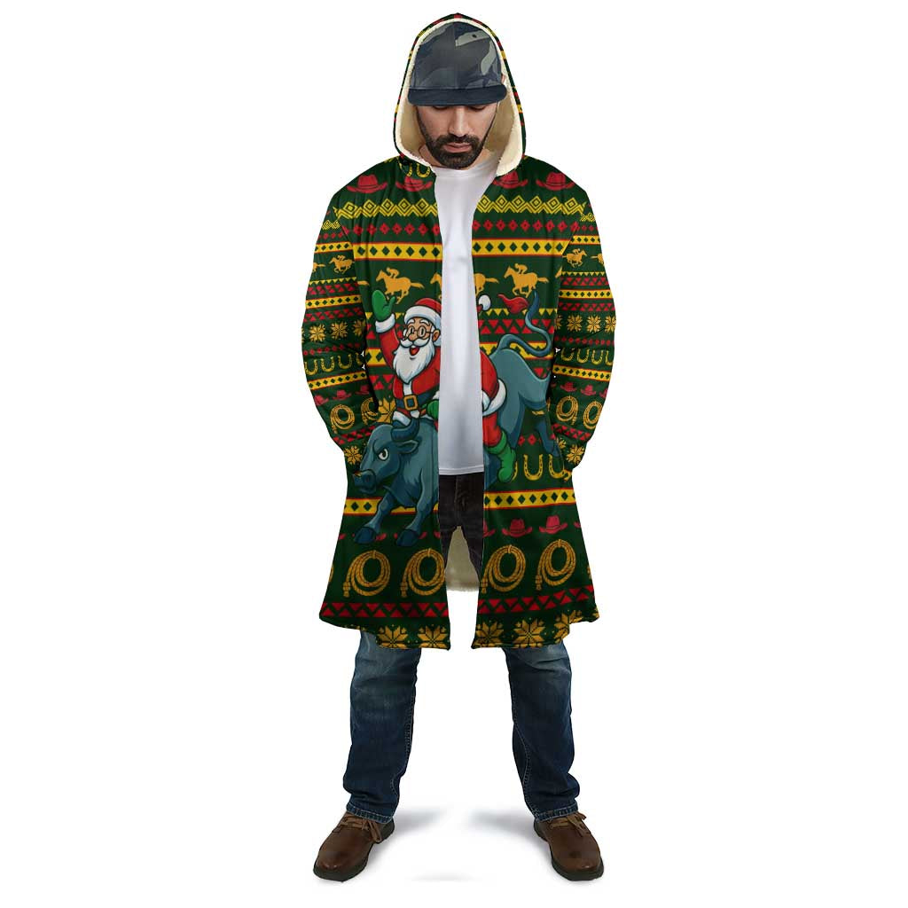 Amazing Cowboy Santa Claus Christmas Cloak Xmas Holiday Patterns - Wonder Print Shop