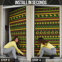 Amazing Cowboy Santa Claus Christmas Door Cover Xmas Holiday Patterns - Wonder Print Shop