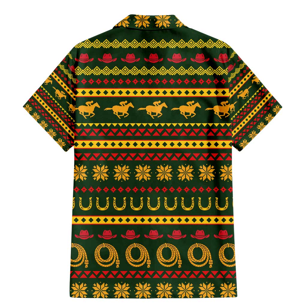 Amazing Cowboy Santa Claus Christmas Family Matching Mermaid Dress and Hawaiian Shirt Xmas Holiday Patterns - Wonder Print Shop