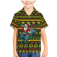 Amazing Cowboy Santa Claus Christmas Family Matching Mermaid Dress and Hawaiian Shirt Xmas Holiday Patterns - Wonder Print Shop
