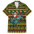Amazing Cowboy Santa Claus Christmas Family Matching Off The Shoulder Long Sleeve Dress and Hawaiian Shirt Xmas Holiday Patterns - Wonder Print Shop