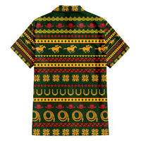 Amazing Cowboy Santa Claus Christmas Family Matching Off The Shoulder Long Sleeve Dress and Hawaiian Shirt Xmas Holiday Patterns - Wonder Print Shop