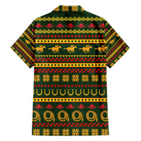 Amazing Cowboy Santa Claus Christmas Family Matching Off Shoulder Short Dress and Hawaiian Shirt Xmas Holiday Patterns - Wonder Print Shop