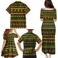 Amazing Cowboy Santa Claus Christmas Family Matching Puletasi and Hawaiian Shirt Xmas Holiday Patterns - Wonder Print Shop