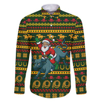 Amazing Cowboy Santa Claus Christmas Family Matching Puletasi and Hawaiian Shirt Xmas Holiday Patterns - Wonder Print Shop