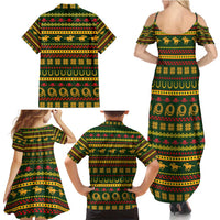 Amazing Cowboy Santa Claus Christmas Family Matching Summer Maxi Dress and Hawaiian Shirt Xmas Holiday Patterns - Wonder Print Shop