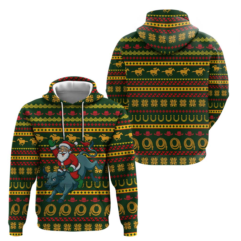 Amazing Cowboy Santa Claus Christmas Hoodie Xmas Holiday Patterns - Wonder Print Shop