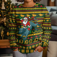 Amazing Cowboy Santa Claus Christmas Kid Ugly Christmas Sweater Xmas Holiday Patterns - Wonder Print Shop