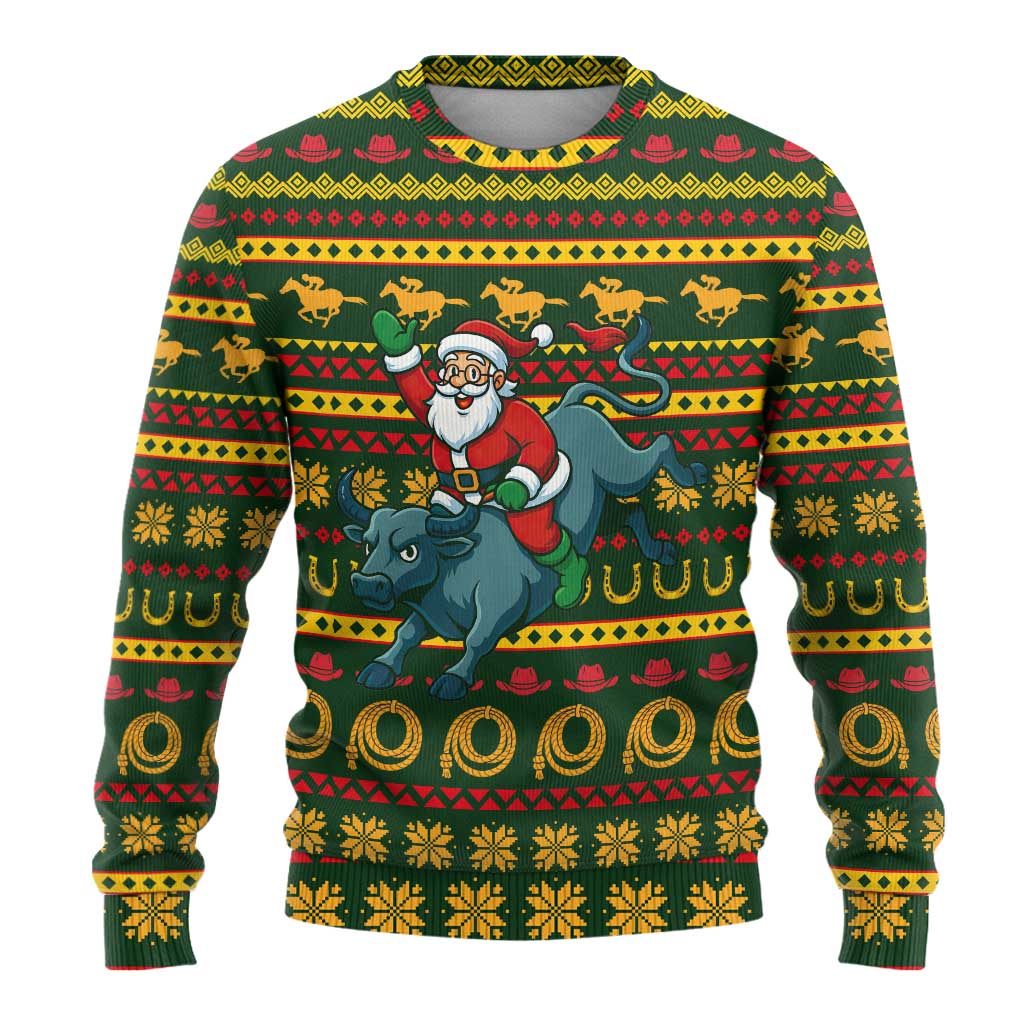 Amazing Cowboy Santa Claus Christmas Ugly Christmas Sweater Xmas Holiday Patterns - Wonder Print Shop