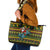 Amazing Cowboy Santa Claus Christmas Leather Tote Bag Xmas Holiday Patterns - Wonder Print Shop