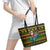 Amazing Cowboy Santa Claus Christmas Leather Tote Bag Xmas Holiday Patterns - Wonder Print Shop