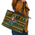 Amazing Cowboy Santa Claus Christmas Leather Tote Bag Xmas Holiday Patterns - Wonder Print Shop