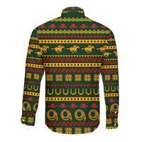 Amazing Cowboy Santa Claus Christmas Long Sleeve Button Shirt Xmas Holiday Patterns - Wonder Print Shop
