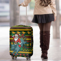 Amazing Cowboy Santa Claus Christmas Luggage Cover Xmas Holiday Patterns - Wonder Print Shop