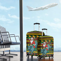 Amazing Cowboy Santa Claus Christmas Luggage Cover Xmas Holiday Patterns - Wonder Print Shop